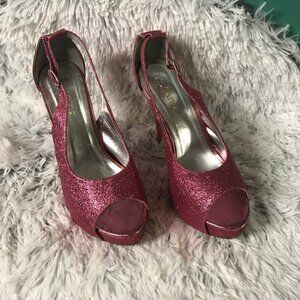 Liliana Brand Pink Shiny Heels Size 9